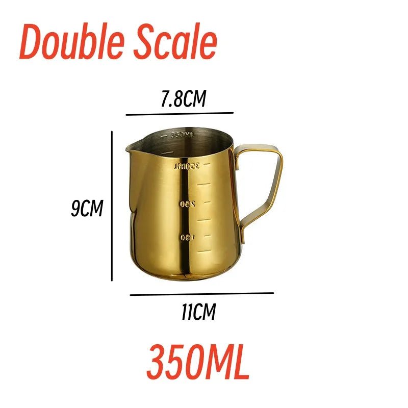 Stainless Steel Pitcher Coffee Frothing Jugs - 900ML.