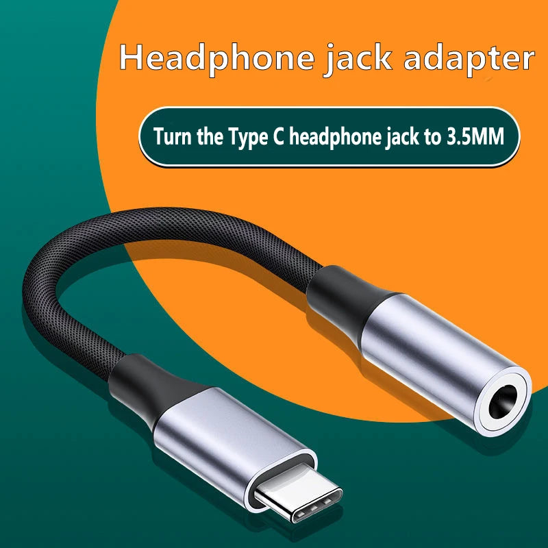 USB C 3.5 Jack Audio Cable USB C To 3 5 MM Jack Aux Adapter Phone Accessories Cabo Adaptador