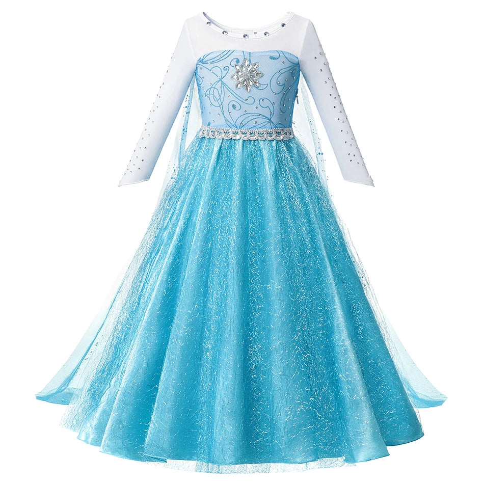 Princess Elsa & Anna Girls Costume Dress for Parties