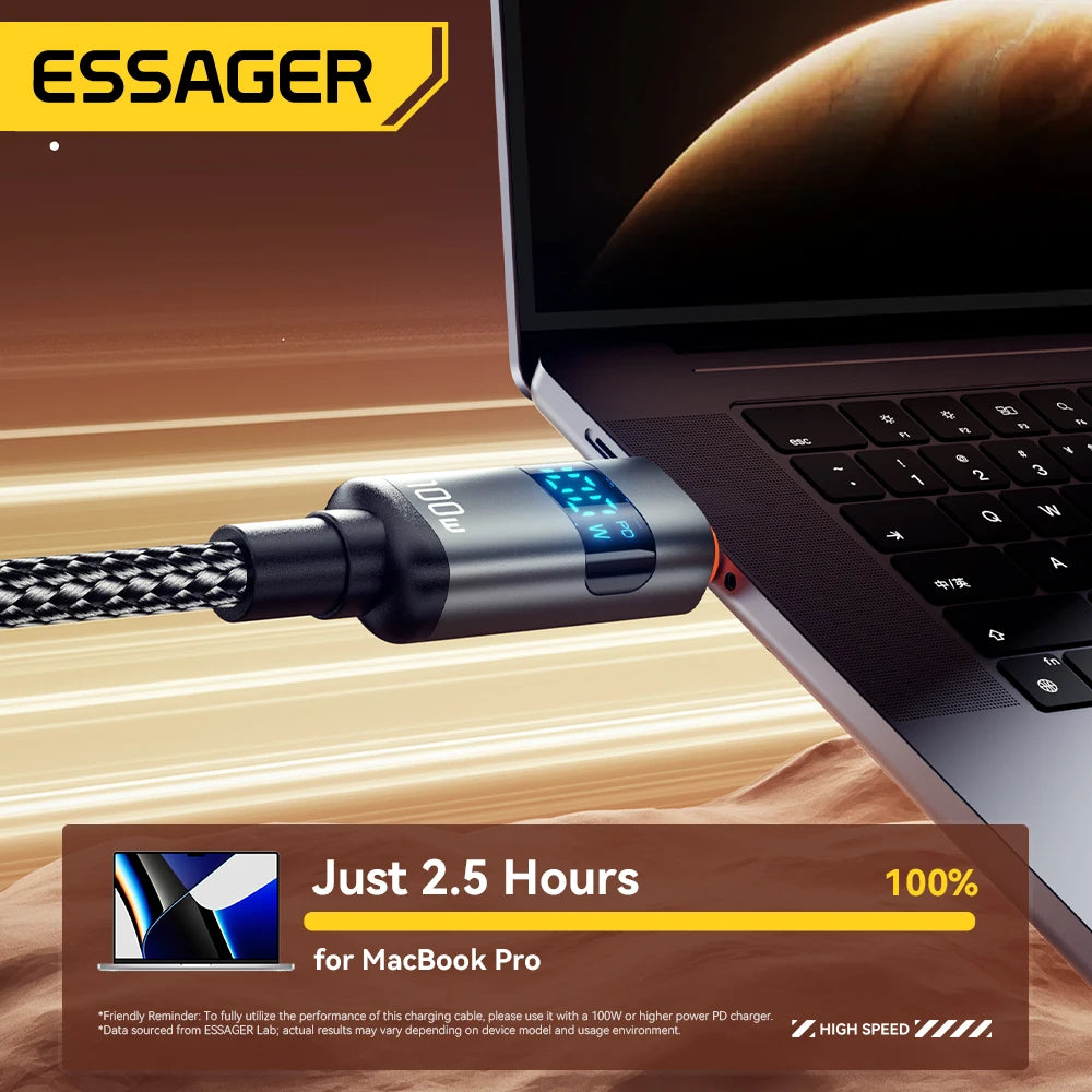 Essager 100W USB-C to USB-C PD Fast Charge Cable