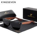 KINGSEVEN Unisex Natural Wooden Sunglasses for Driving.