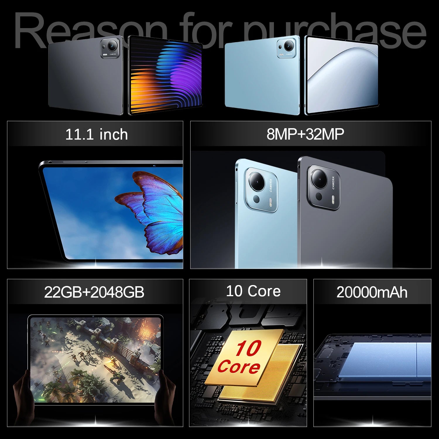 Pad 7 Ultra Tablet 22GB+2TB 5G Snapdragon Gen3 Android 15