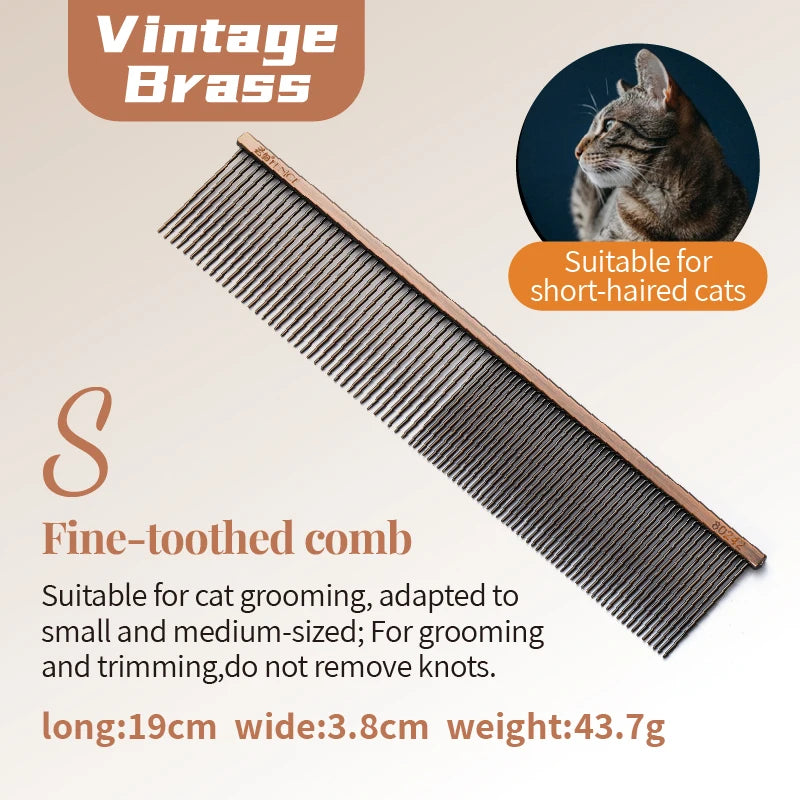 Fenice Professional Pet Grooming Comb Stainless Steel