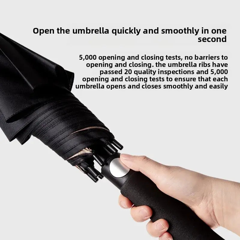 golf umbrella long handle close up hand grip