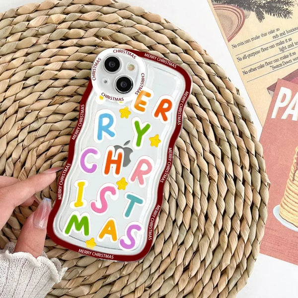 Merry Christmas Wave iPhone Case – Fits iPhone 15 14 13 12 11 Pro Max Mini X XS XR - Adistore