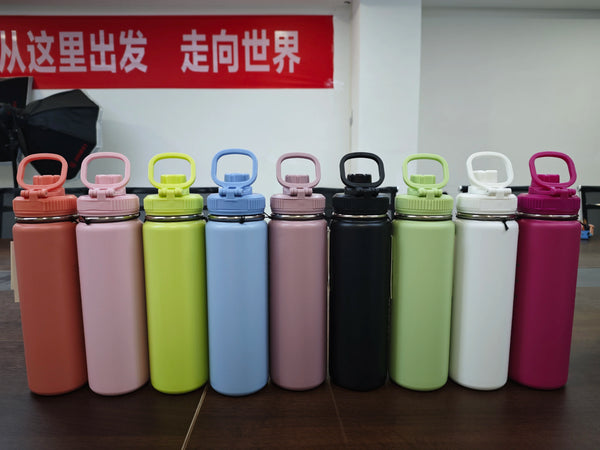 710ml Titanium Insulated Sports Bottle – Leakproof & Portable - Adistore