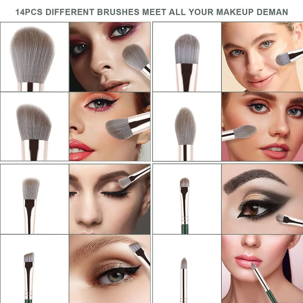 JTFIL Soft Fluffy Makeup Brushes – Professional Beauty Tool Set - Adistore