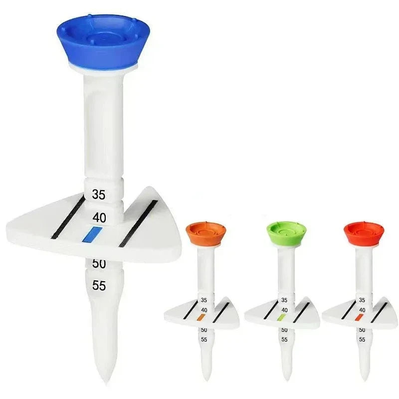 Adjustable Height Durable Plastic Golf Tees with Aim Direction Golf Training Ball Stand for Outdoor Practice