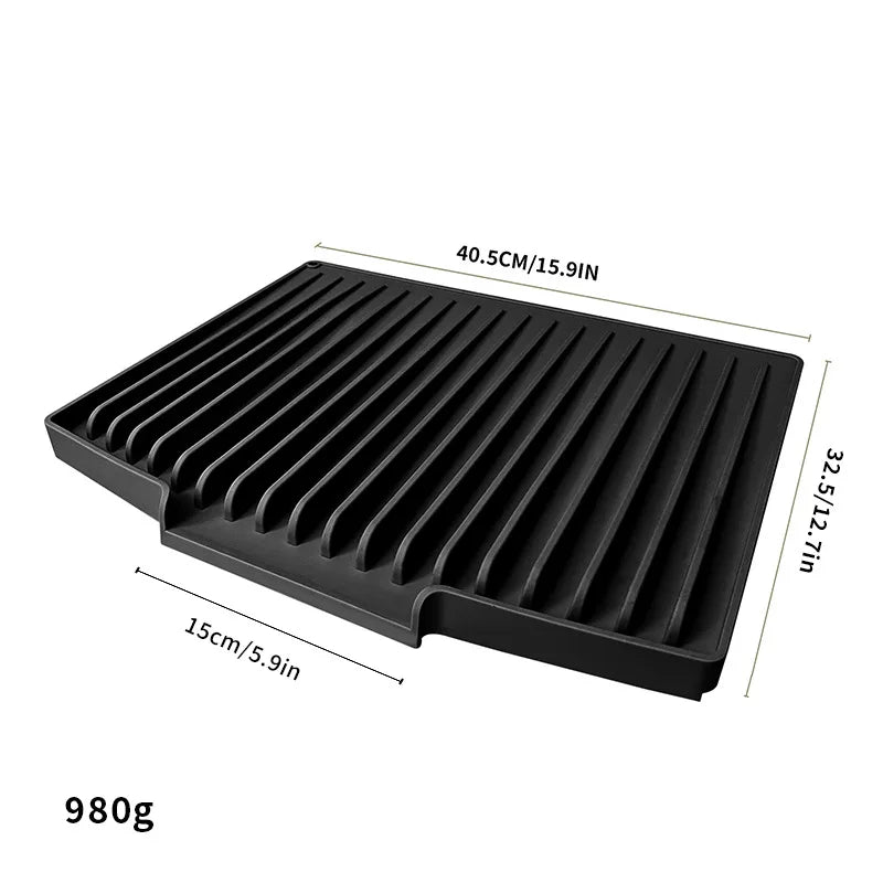 Silicone Drain Pad Kitchen Countertop Heat Insulation Mat Non-Slip