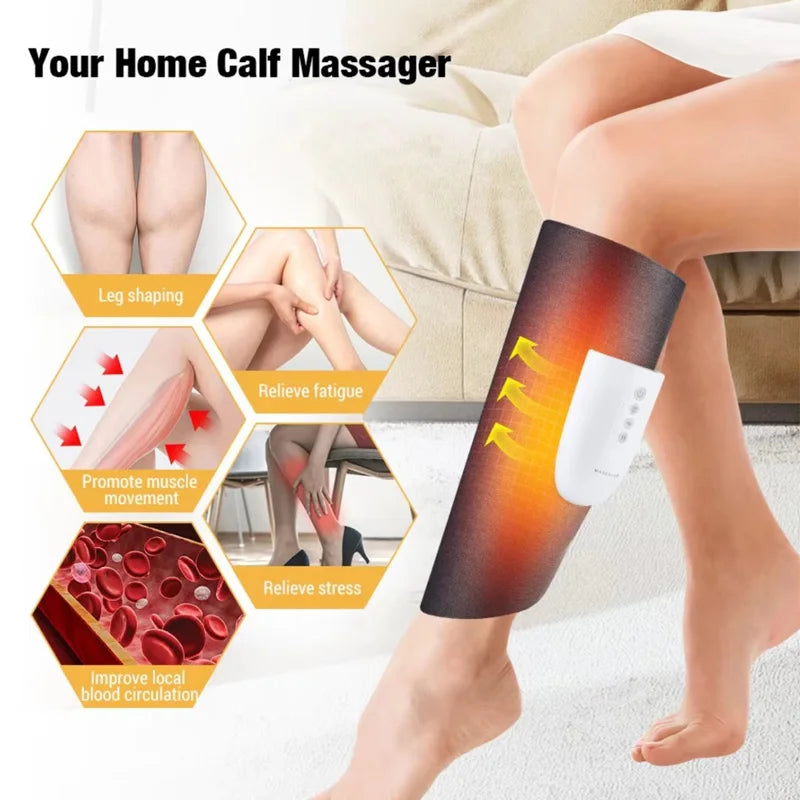 Electric Calf Massager with Heat & Air Compression – 3 Modes