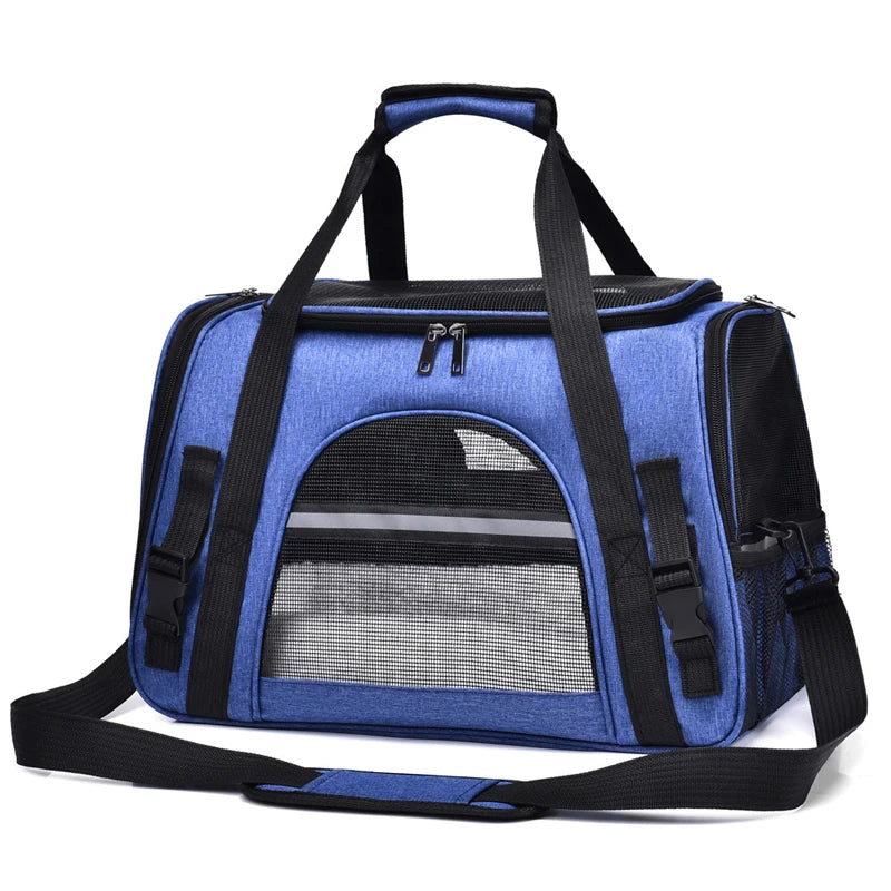 Foldable Pet Carrier Bag – Soft Mesh Travel Handbag for Cats & Dogs - Adistore