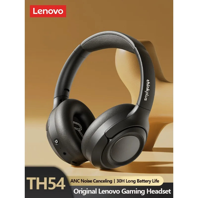 Original Lenovo TH54 Head Mounted Wireless Bluetooth Headphones Call Game Noise Cancelling Earphones Long Battery Sport Earbuds