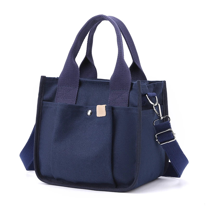 Thick Canvas Small Shoulder Bag for Women – Stylish Zipper Handbag - Adistore