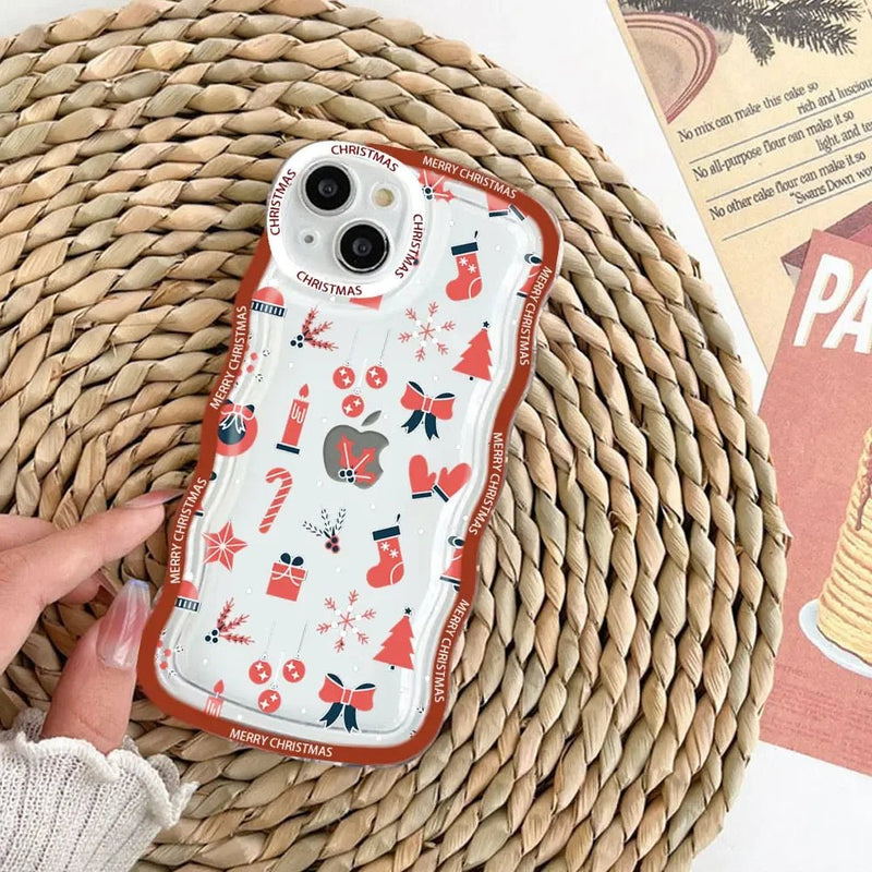 Merry Christmas Wave iPhone Case – Fits iPhone 15 14 13 12 11 Pro Max Mini X XS XR - Adistore