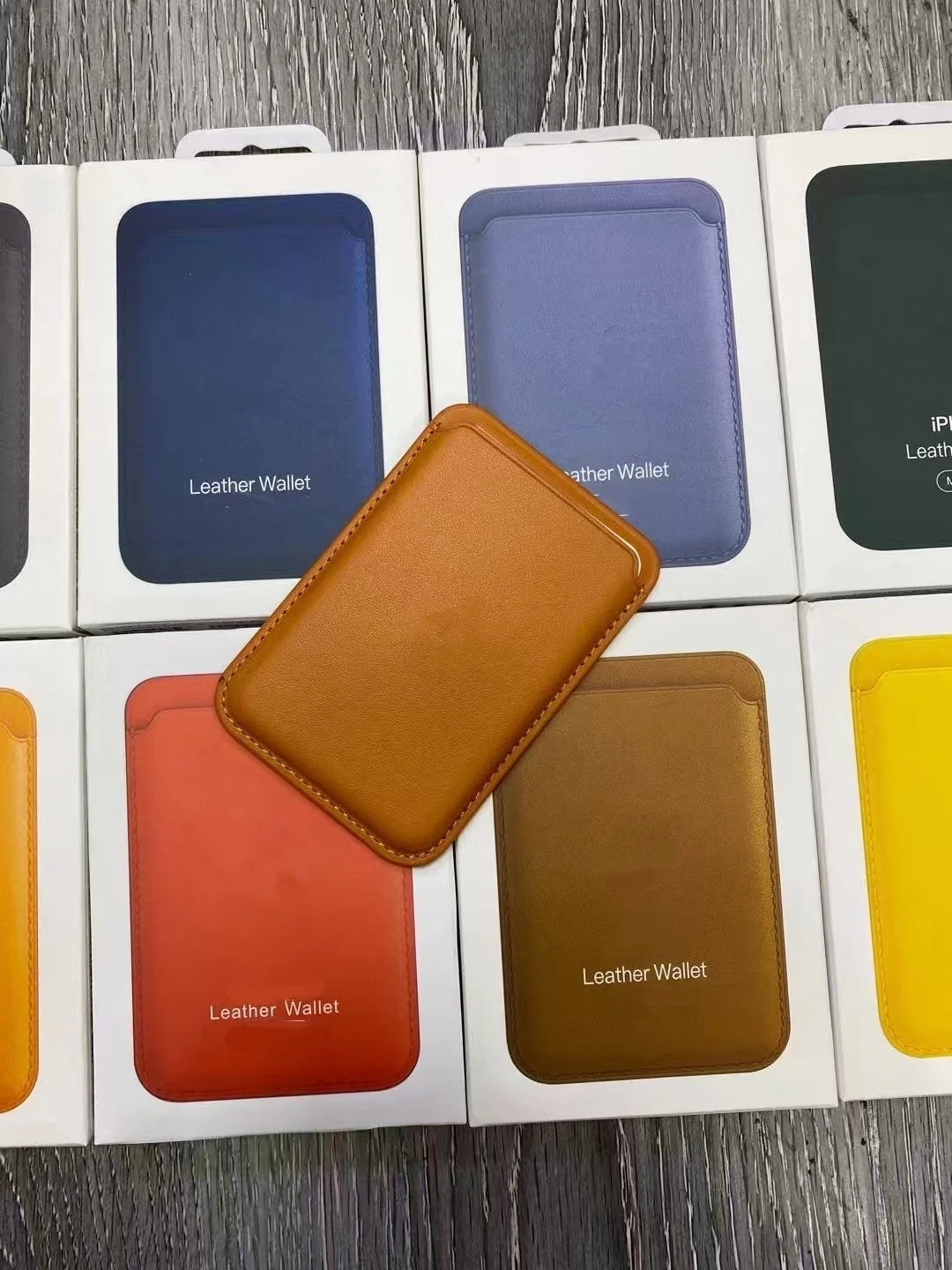 MagSafe Leather Card Wallet Magnetic Phone Holder