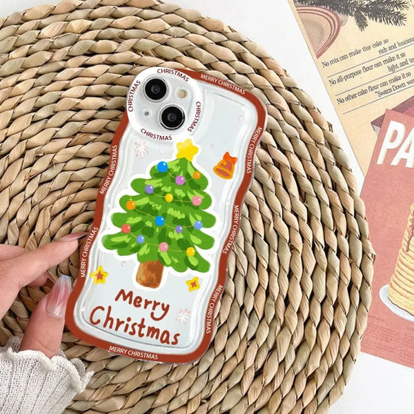 Merry Christmas Wave iPhone Case – Fits iPhone 15 14 13 12 11 Pro Max Mini X XS XR