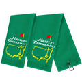funny embroidered golf towels for golf bags set of 2 green