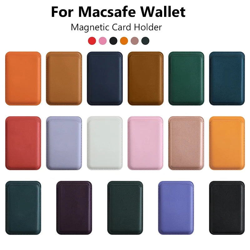 MagSafe Leather Card Wallet Magnetic Phone Holder