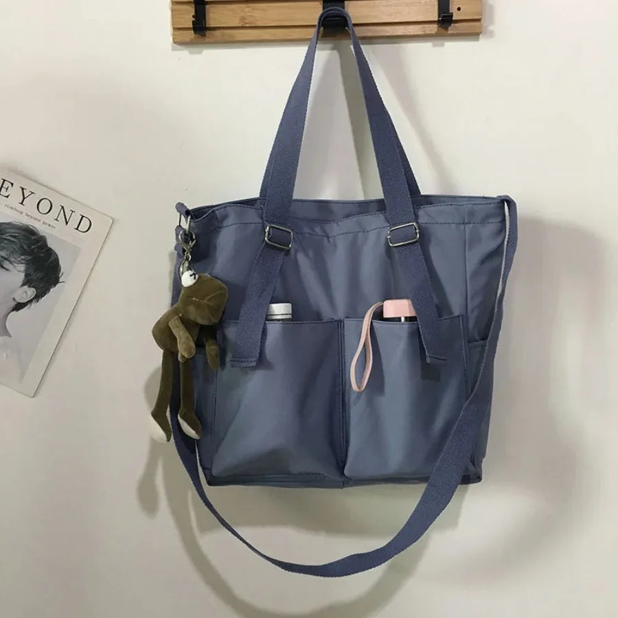 Women Waterproof Nylon Shoulder Bag Lightweight Large Capacity Tote