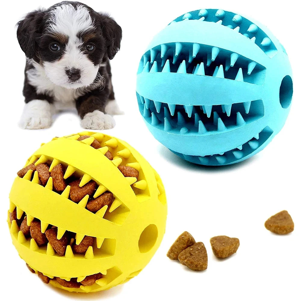 New Pet Dog Toy Interactive Rubber Balls for Small, Large Dogs, Puppy, Cat Chewing Toys.