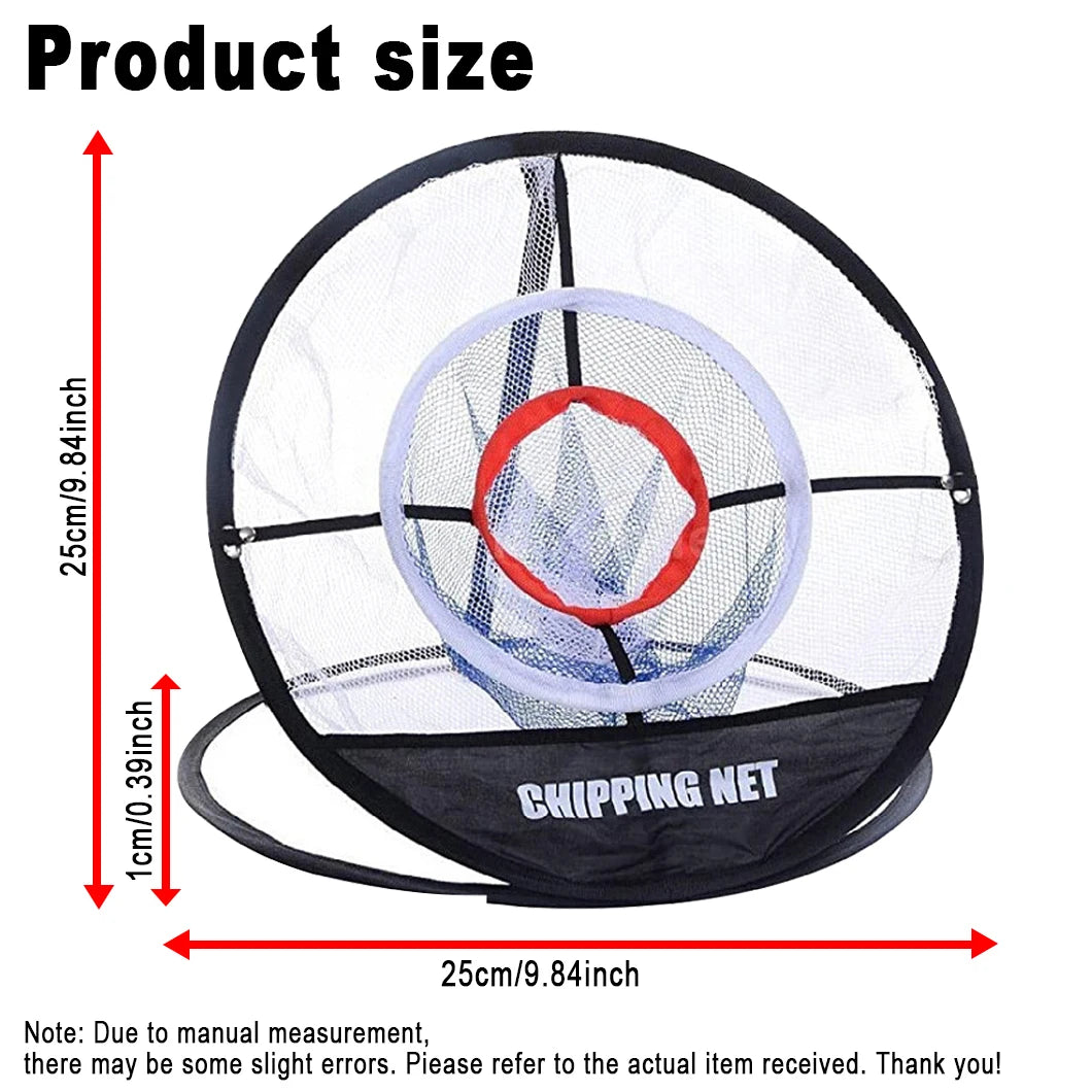 Golf chipping mat and net UK with target rings — improve short game accuracy at home