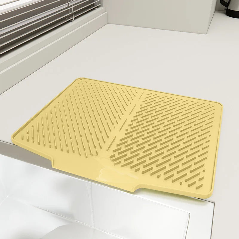 Silicone Drain Pad Kitchen Countertop Heat Insulation Mat Non-Slip