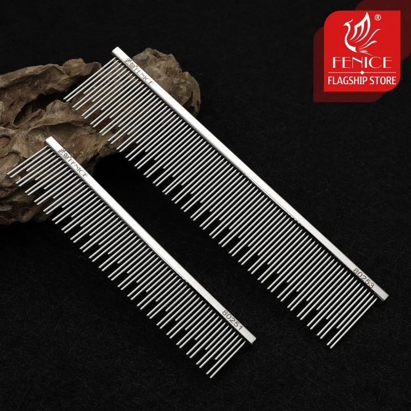 Fenice Professional Pet Grooming Comb Stainless Steel