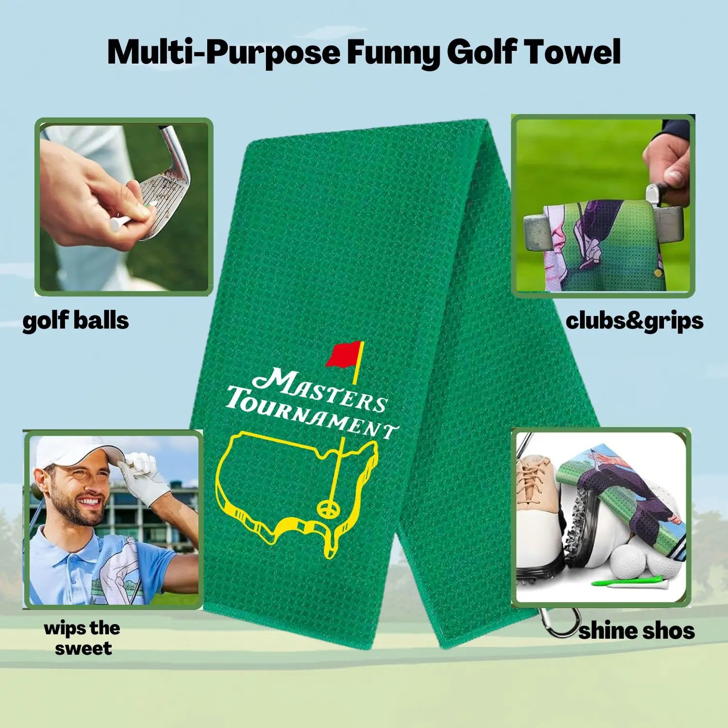 funny golf towels set of 2 Christmas gift for men