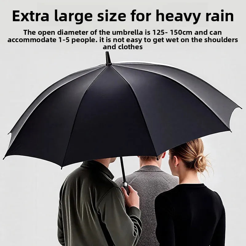 golf umbrella UK storm resistant in use rainy weather