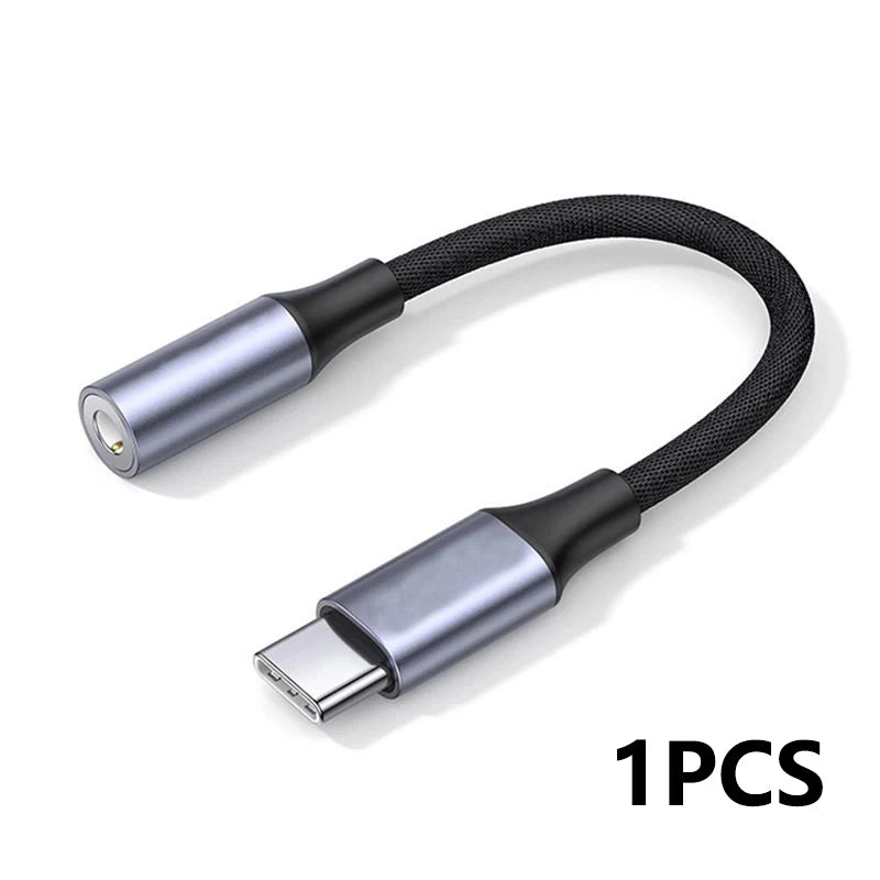 USB C 3.5 Jack Audio Cable USB C To 3 5 MM Jack Aux Adapter Phone Accessories Cabo Adaptador