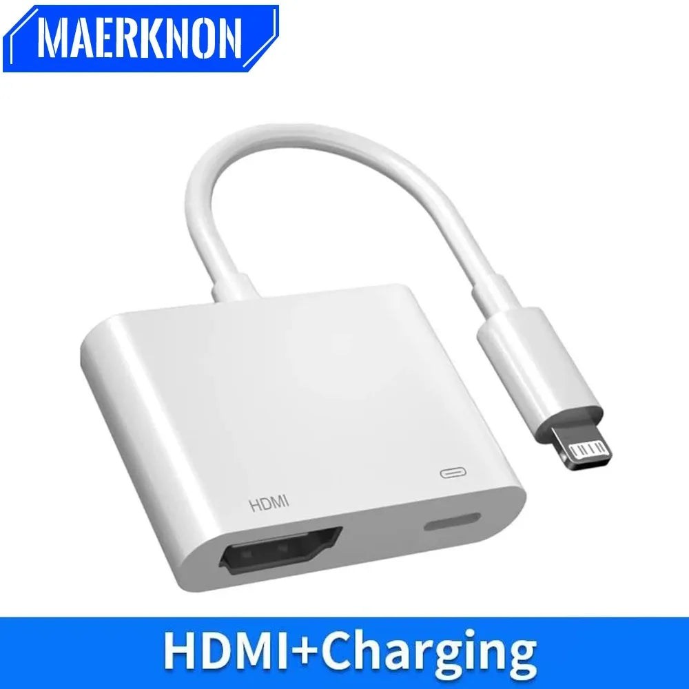 1080P Lightning to HDMI Adapter Cable for HD TV Screen Mirroring