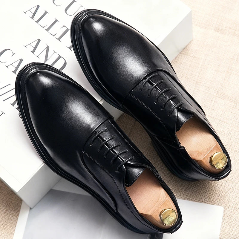 Men's Dress Shoes Classic Office Social Oxford Leather Shoes