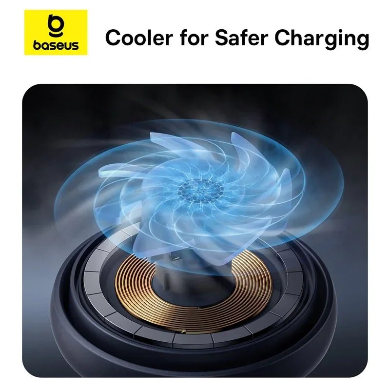 Baseus 2-in-1 Magnetic Wireless Charger Stand – 15W Qi2 for iPhone & AirPods - Adistore