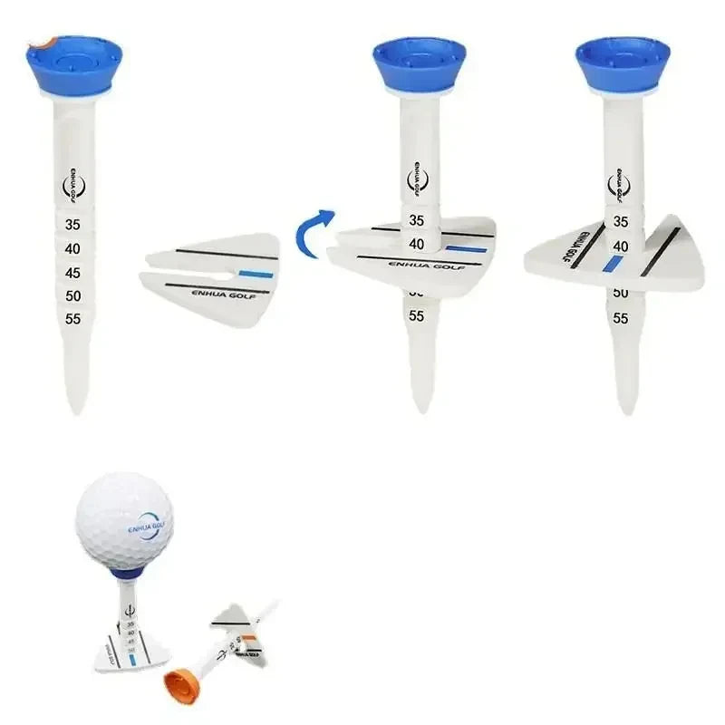 Adjustable Height Durable Plastic Golf Tees with Aim Direction Golf Training Ball Stand for Outdoor Practice