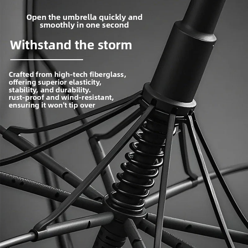 golf umbrella reinforced double layer frame ribs detail