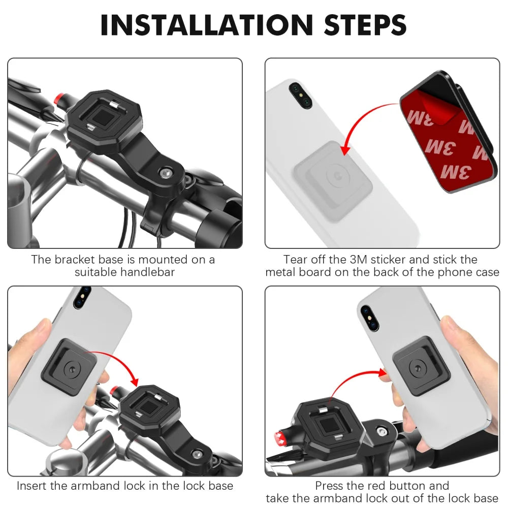 Universal Bike & Motorcycle Phone Mount Handlebar Holder