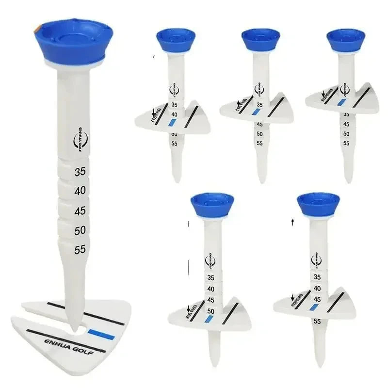 Adjustable Height Durable Plastic Golf Tees with Aim Direction Golf Training Ball Stand for Outdoor Practice