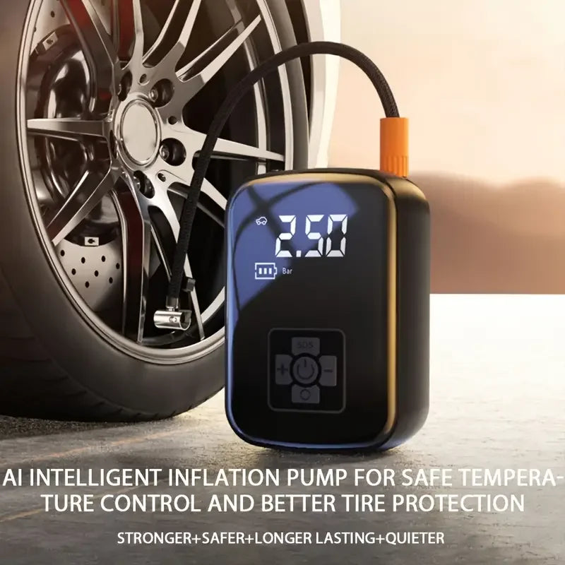 1pc Wireless Car Air Compressor Air Pump Electric Tire Inflator Pump.