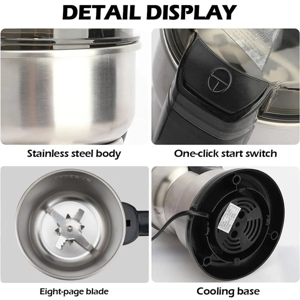 Multifunctional 400W Electric Coffee Grinder – Cereal & Nut Grinder - Adistore
