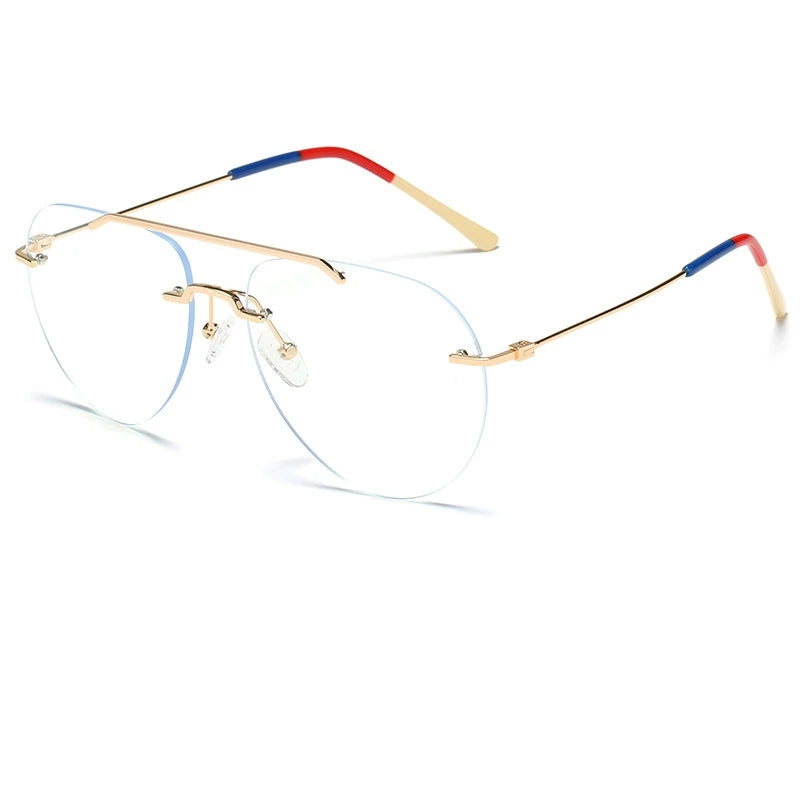 YIMARUILI Ultralight Rimless Pilot Glasses Frame 1870