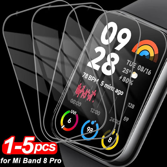 Mi Band 8 Pro Screen Protector – HD Anti-Scratch Tempered Glass Film - Adistore