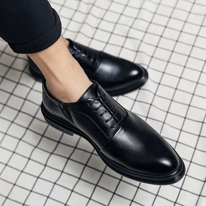 Men's Dress Shoes Classic Office Social Oxford Leather Shoes