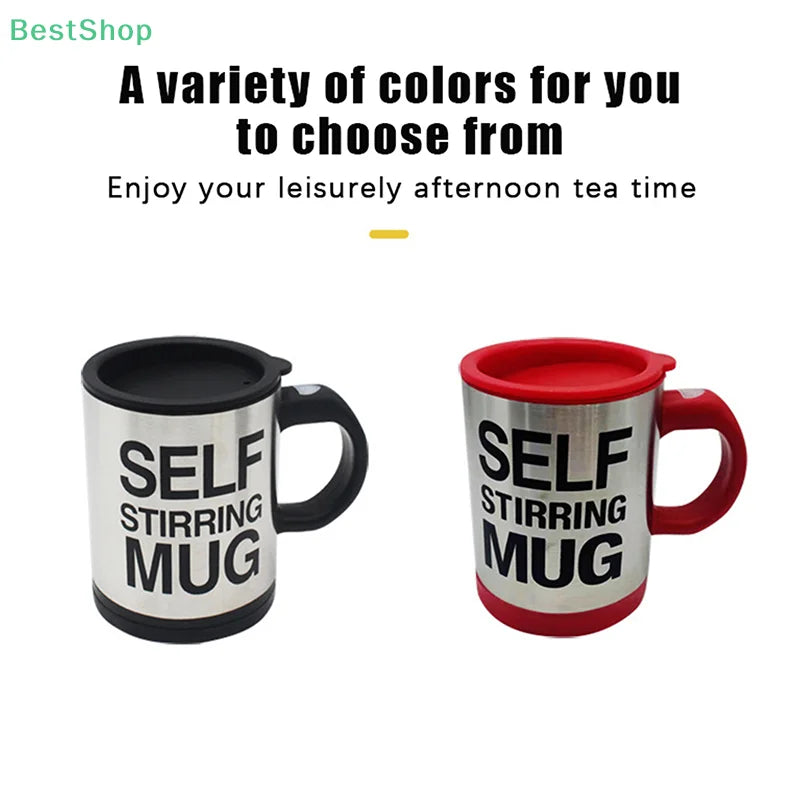 Stainless Steel Electric Self Stirring Mug 400ml Automatic Mixing Cup