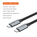CABLETIME PD100W USB C Cable 20Gbps 4K Fast Charging Type C Cable