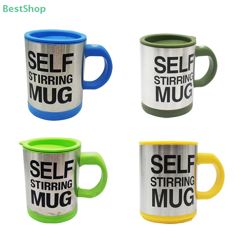 Stainless Steel Electric Self Stirring Mug 400ml Automatic Mixing Cup