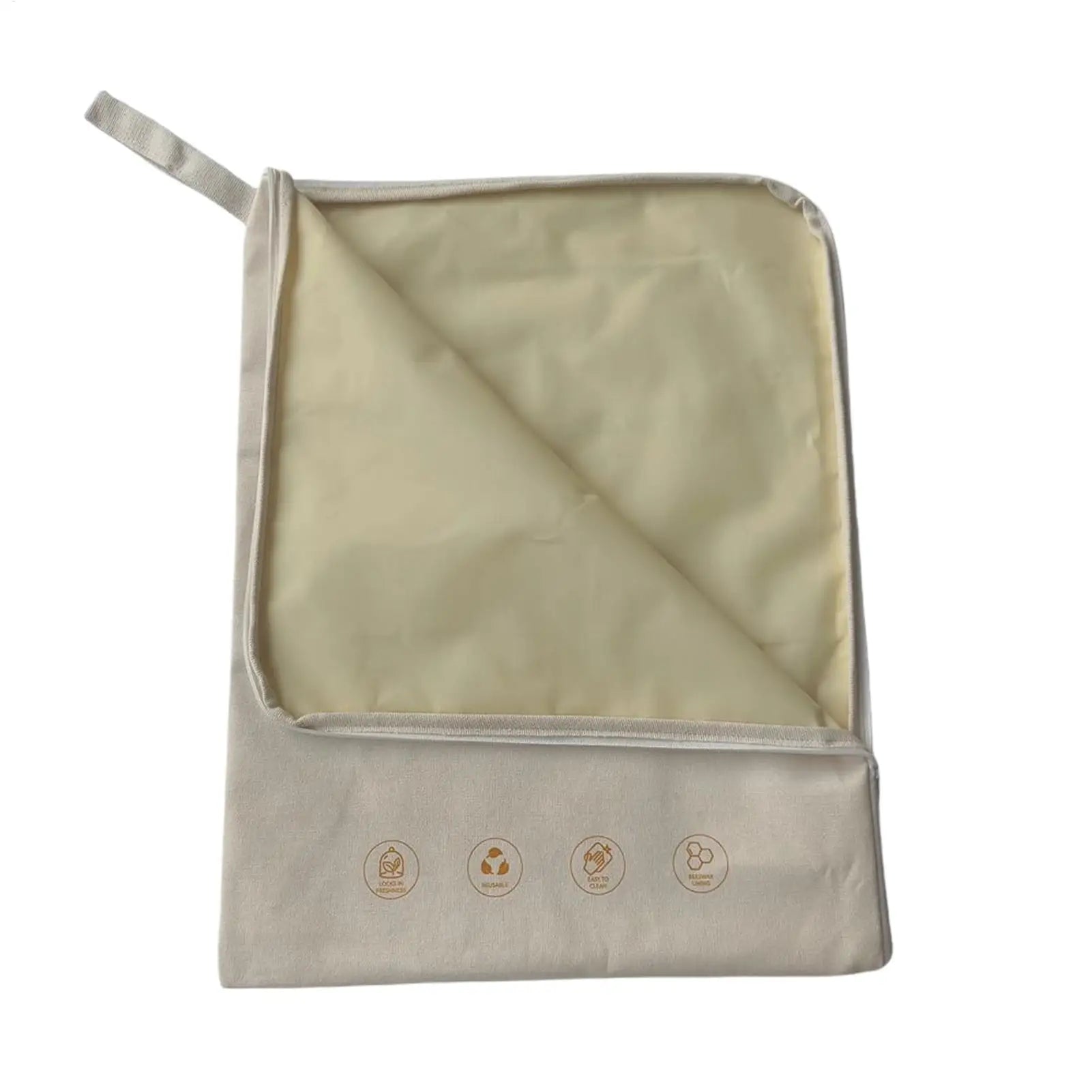 Beeswax Bags For Food Bread Reusable Food Keeper Pouch With Zipper.