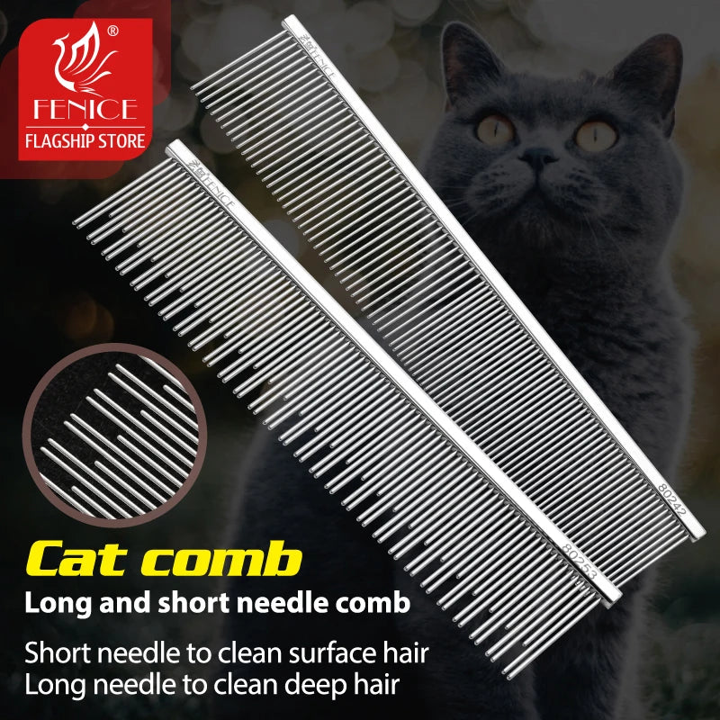 Fenice Professional Pet Grooming Comb Stainless Steel
