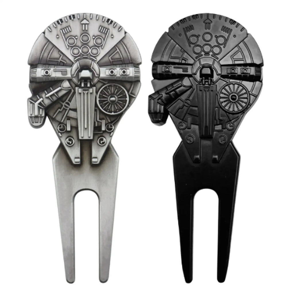 Golf divot tool portable pitch fork set of two
