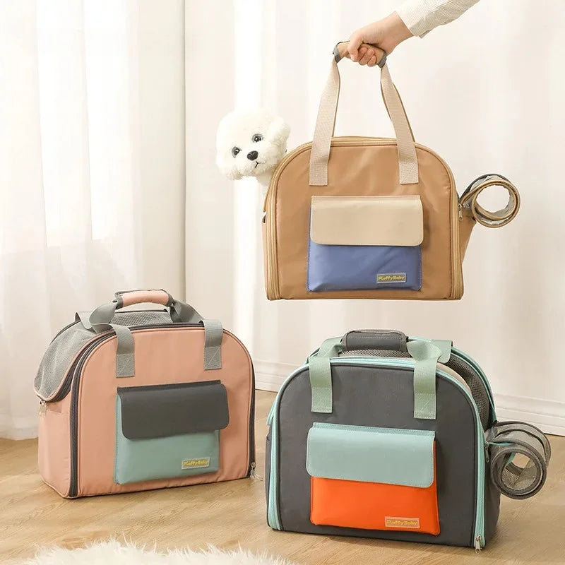 Breathable Pet Carrier Shoulder Bag for Cats & Dogs