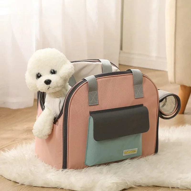 Breathable Pet Carrier Shoulder Bag for Cats & Dogs